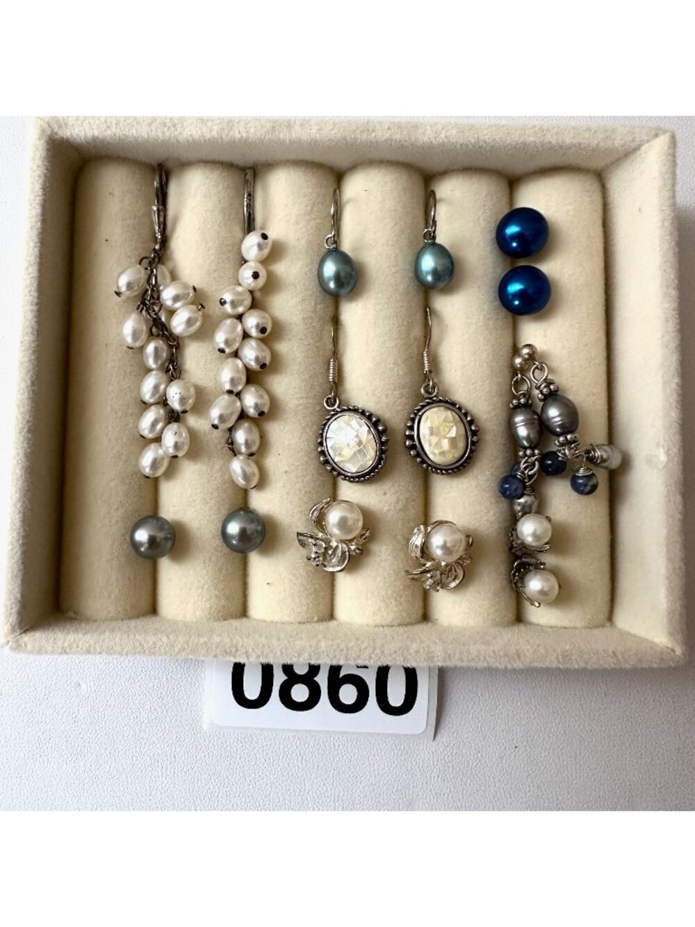 Jewelry Lot Sterling Silver Freshwater Pearl Pierced Earring Lot
